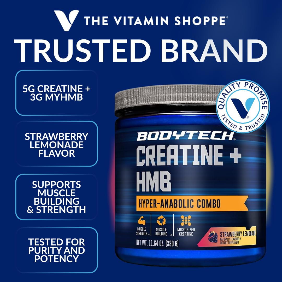 Polvo micronizado BodyTech Creatine + HMB textura fina para disolución rápida