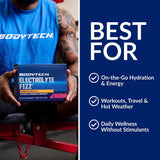 BodyTech persona bebiendo en gimnasio para recuperación y energía rápida