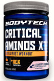 BodyTech envase frente sabor fresa limonada mostrando etiqueta clara y práctica