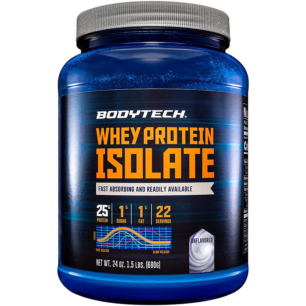BodyTech envase frontal mostrando etiqueta y contenido informativo, confianza en la pureza