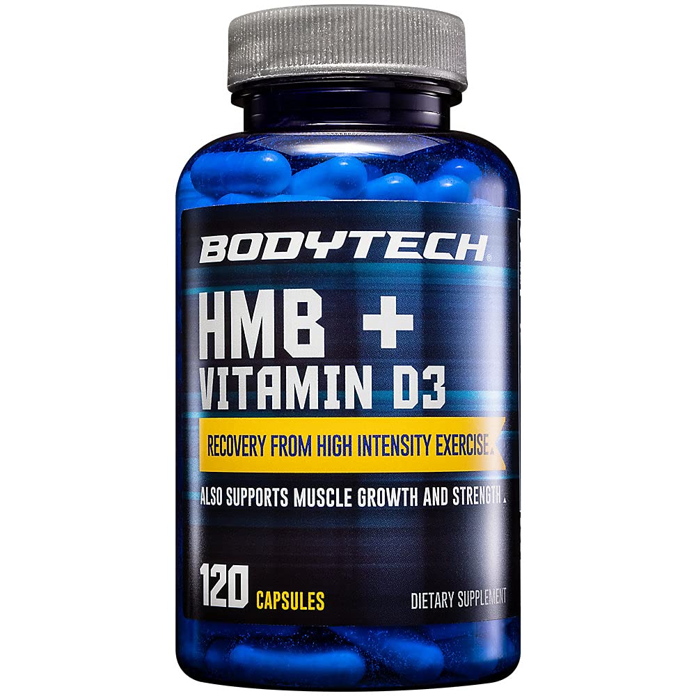 BodyTech botella frontal mostrando etiqueta y beneficios para musculatura