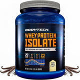 Envase BodyTech Whey Protein Isolate French Vanilla, presentación clara y profesional