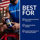 BodyTech ZMA Tech en bolsa de gimnasio mostrando conveniencia para deportistas