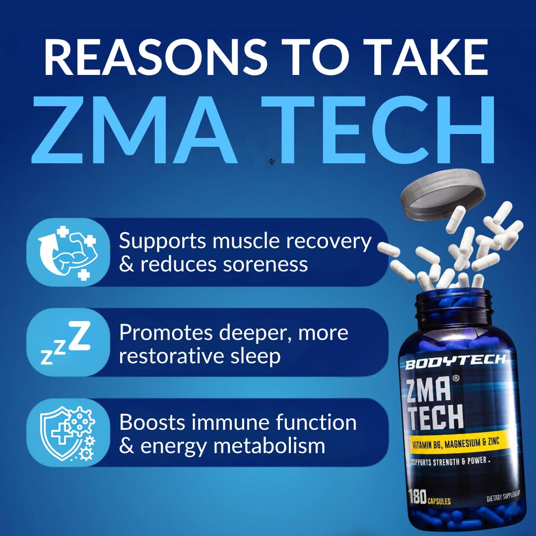 Envase BodyTech ZMA Tech en mano para comparar tamaño y llevar durante viajes