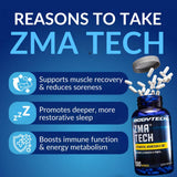 Envase BodyTech ZMA Tech en mano para comparar tamaño y llevar durante viajes