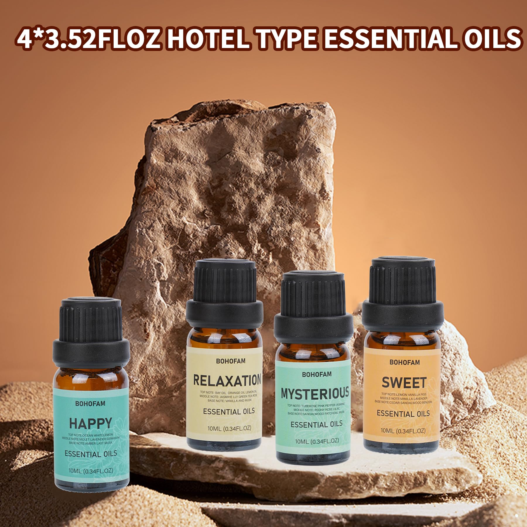 BOHOFAM difusor en uso sobre mesa de salón humidificando y aromatizando