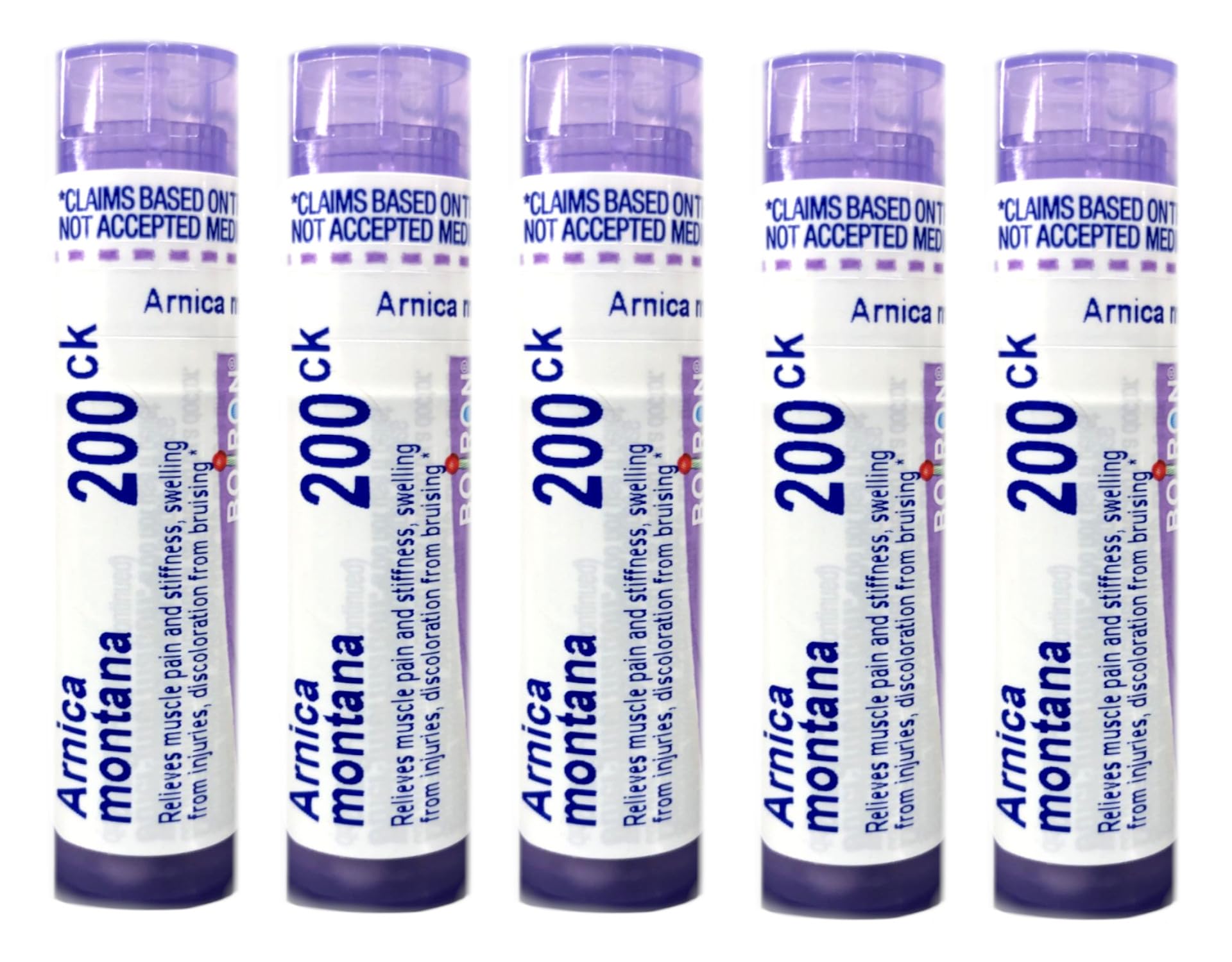Boiron Arnica Montana tubo frontal mostrando envase compacto y fácil transporte