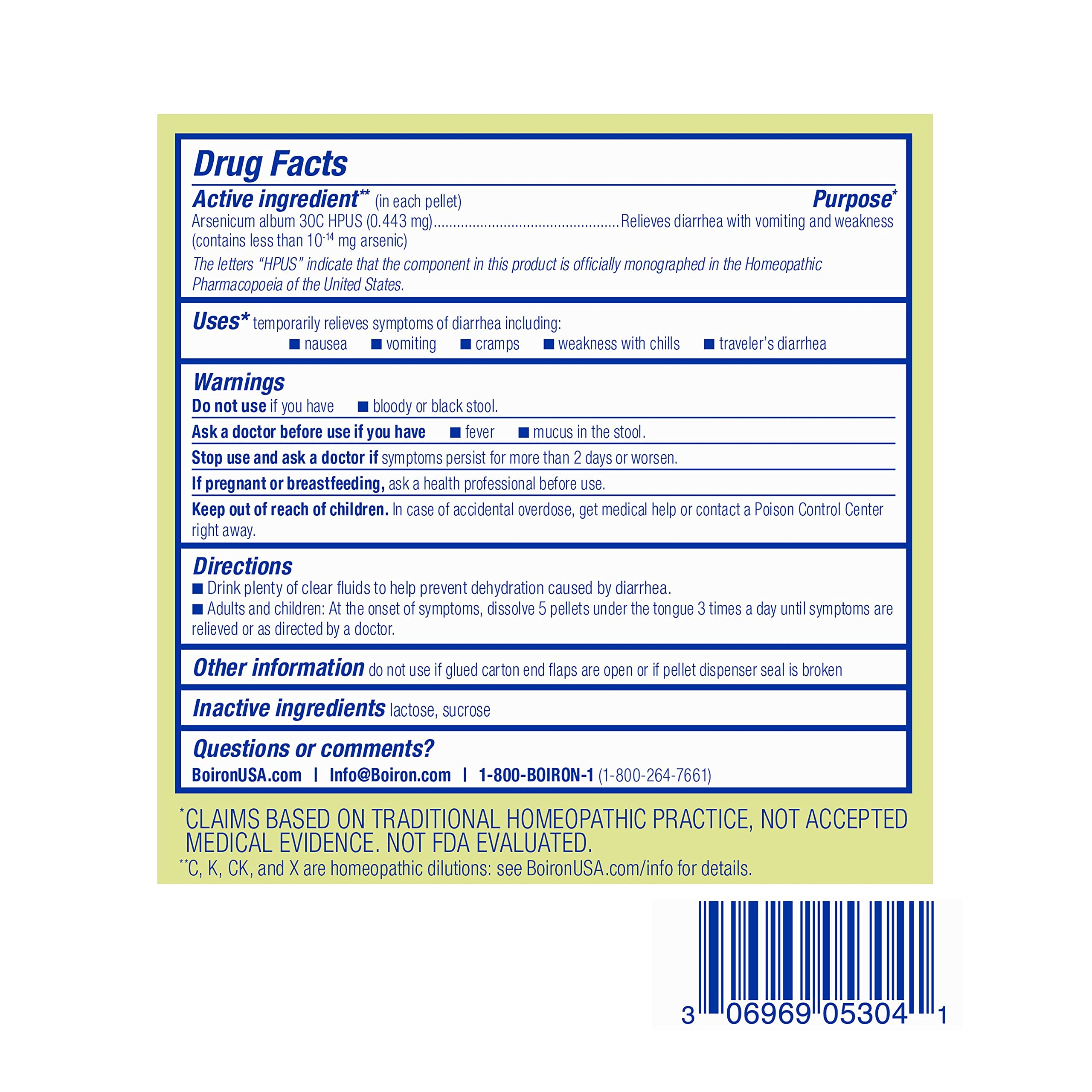 Boiron etiqueta con ingredientes y recomendaciones claras al consumidor