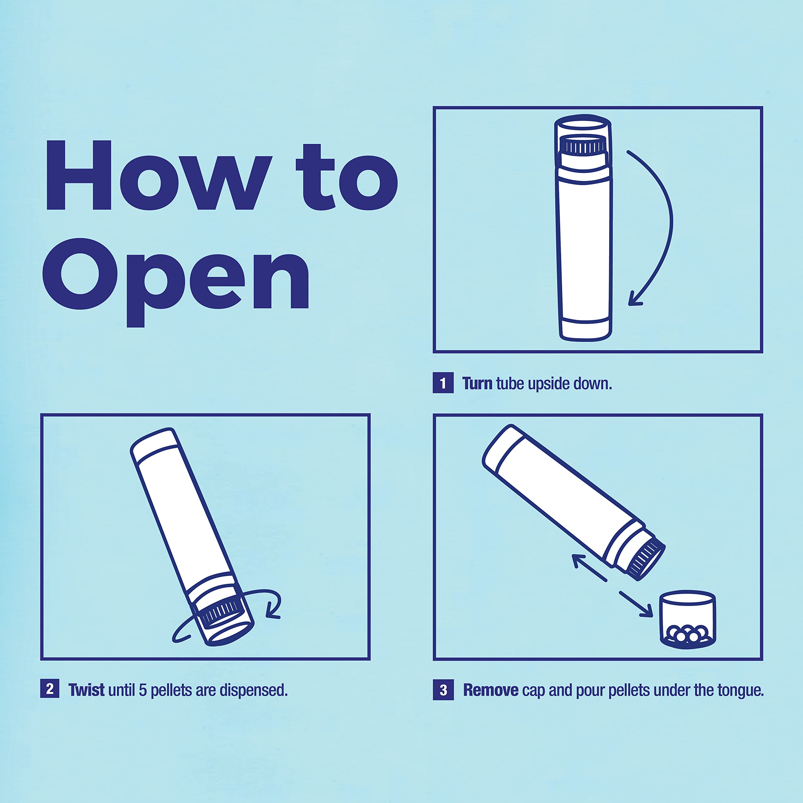 Boiron Cinchona comparación tamaño con mano, portable para viajes