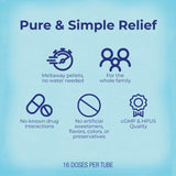 Boiron pellets en primer plano, textura y fácil disolución