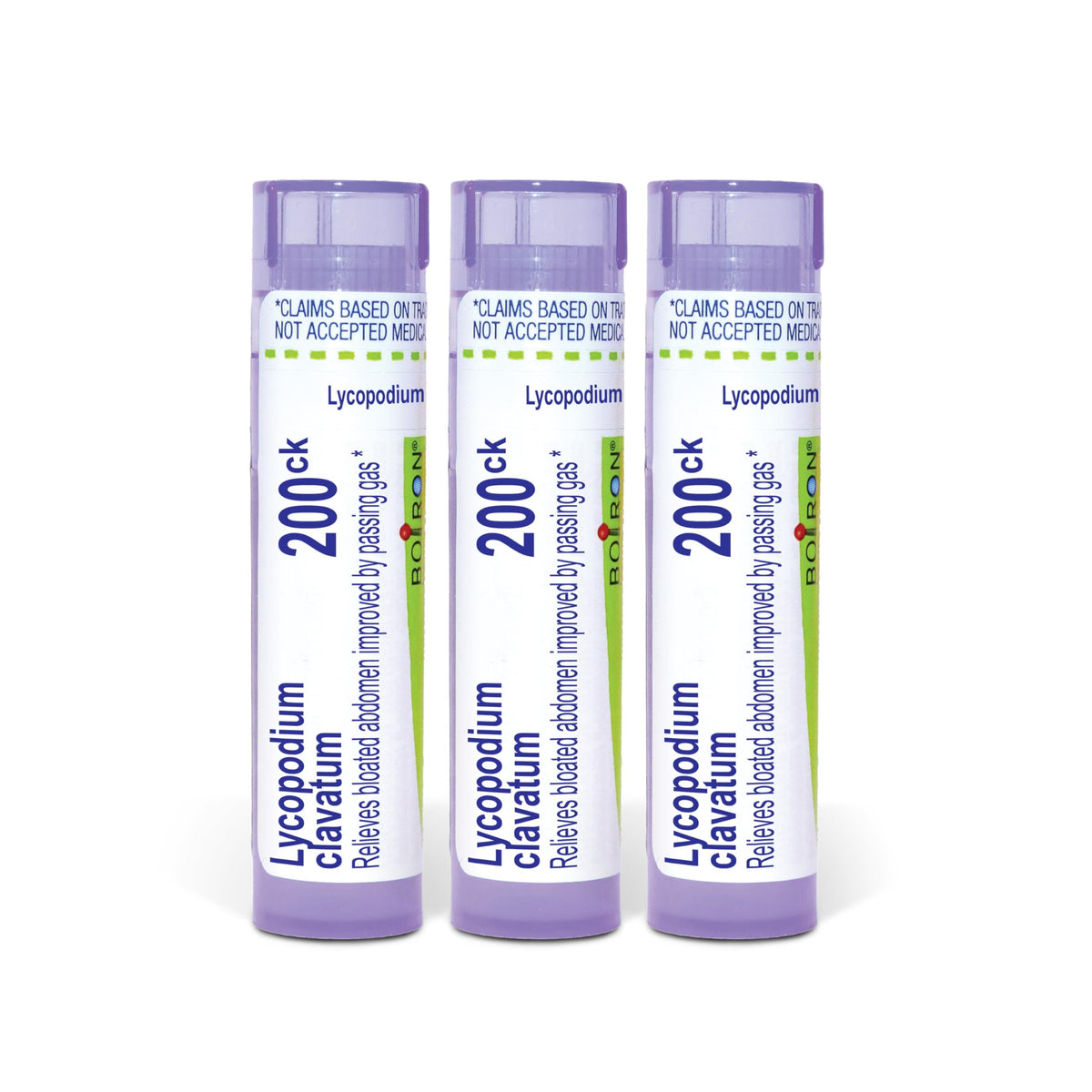 Boiron Lycopodium clavatum frente del tubo mostrando envase práctico y fácil uso