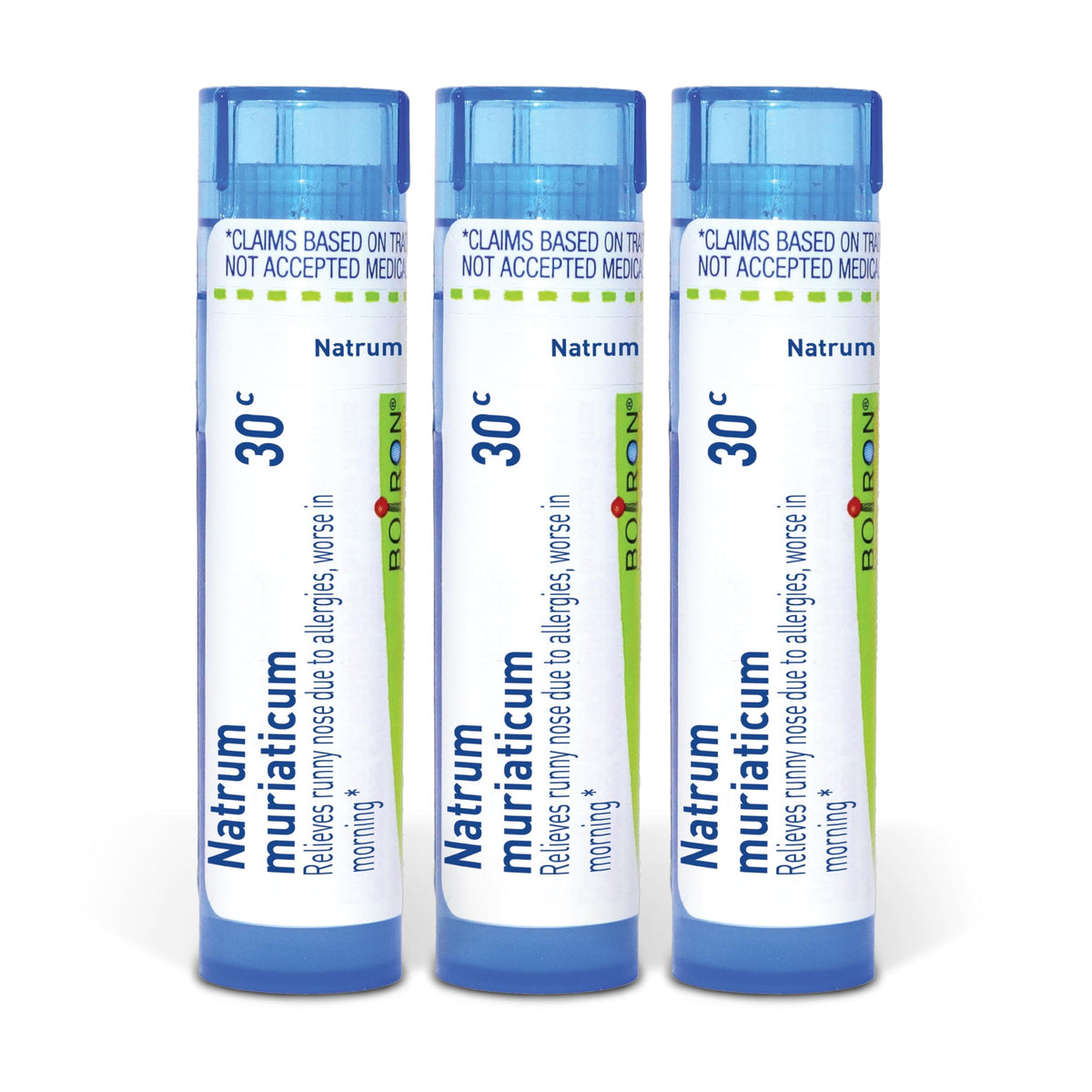 Boiron empaque frontal mostrando el nombre y beneficio nasal