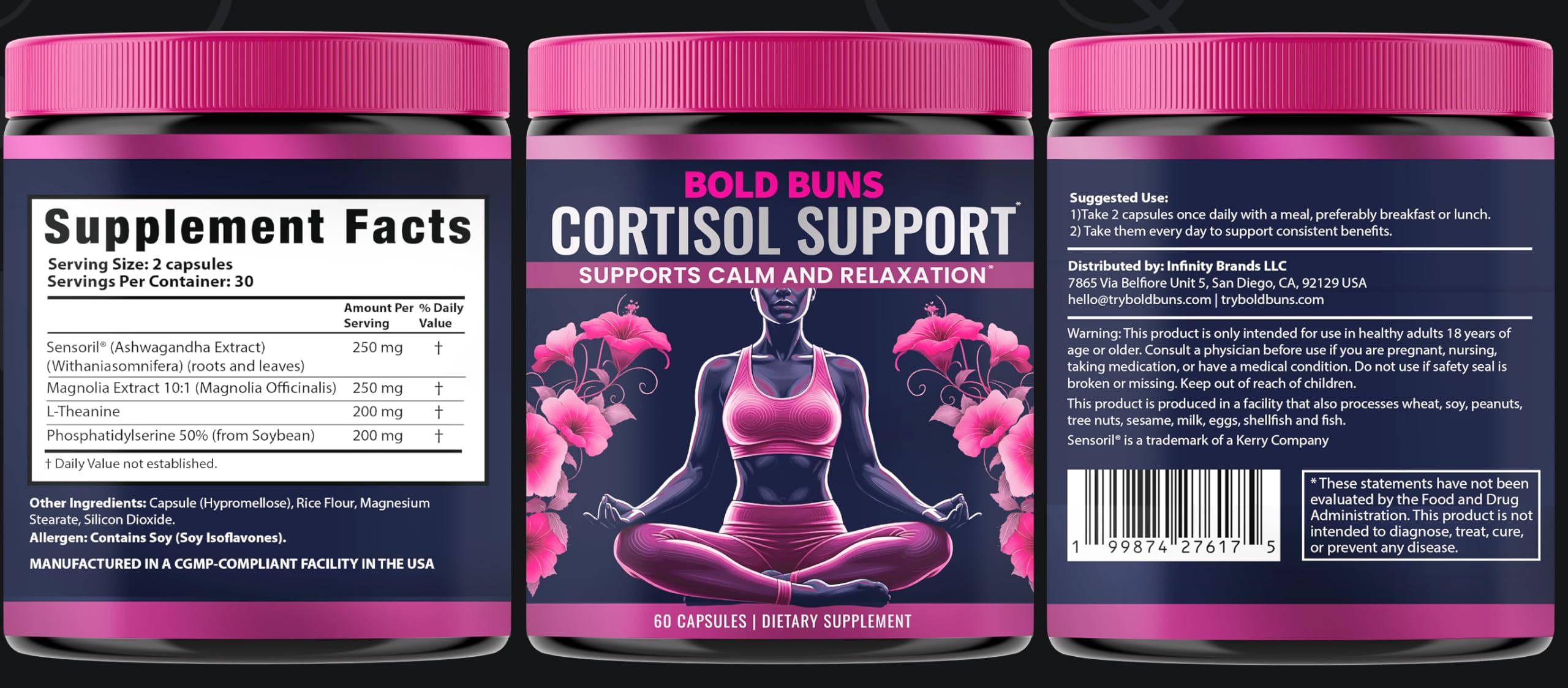 Bold Buns sello GMP certificando fabricación segura y control de calidad