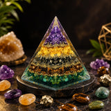 BOMBAY CRYSTALS EXPORT etiqueta con lista de cristales y beneficios para transparencia y confianza