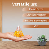 BOMBAY CRYSTALS EXPORT pirámide sobre altar de meditación, ayuda al enfoque