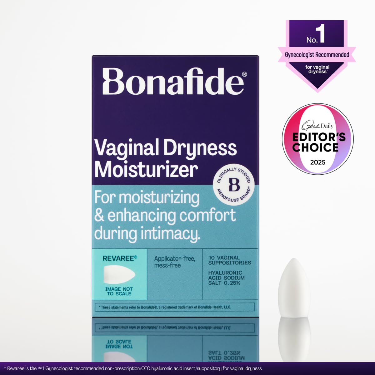 Bonafide Revaree inserto detalle de textura que sugiere hidratación duradera