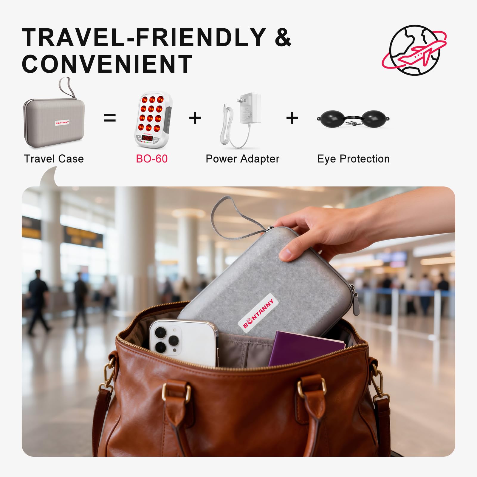 BONTANNY cargador y estuche de viaje para transporte y protección