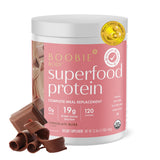 Boobie Brands envase frontal Chocolate Bliss, muestra profesional y confianza nutricional