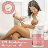 Boobie Brands superalimentos orgánicos visibles, moringa y cúrcuma para nutrición añadida