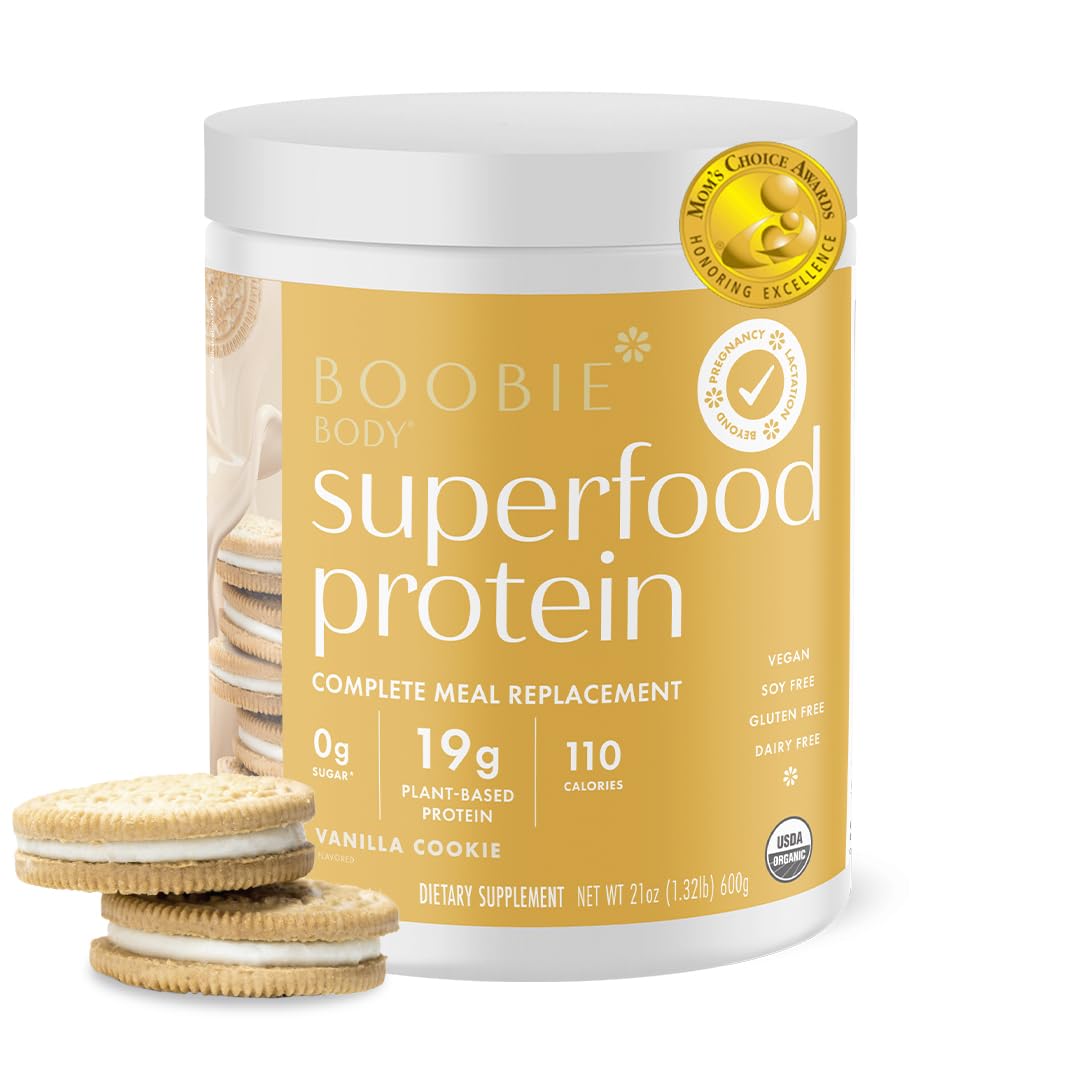 Boobie Body tarro frontal Vainilla Cookie mostrando marca y envase beneficioso