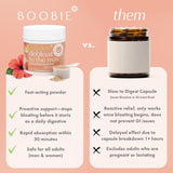 Boobie Brands bote abierto con vista superior y formato de 40 porciones