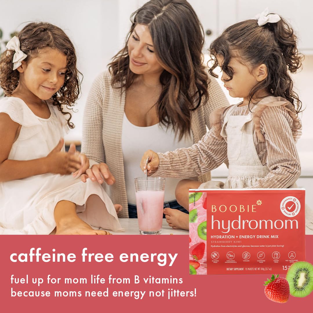 Boobie Hydromom bebida preparada en vaso, hidratación refrescante