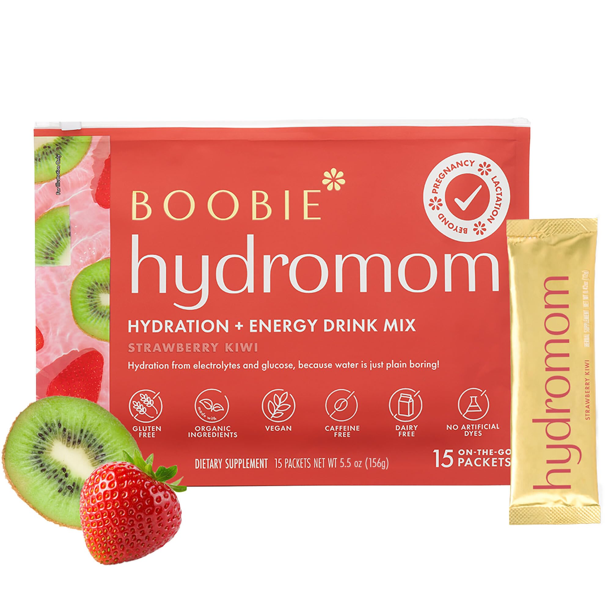 Boobie Hydromom empaque frontal mostrando facilidad de uso