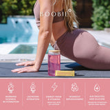 Boobie Hydromom bebida preparada en vaso, hidratación instantánea y sabrosa