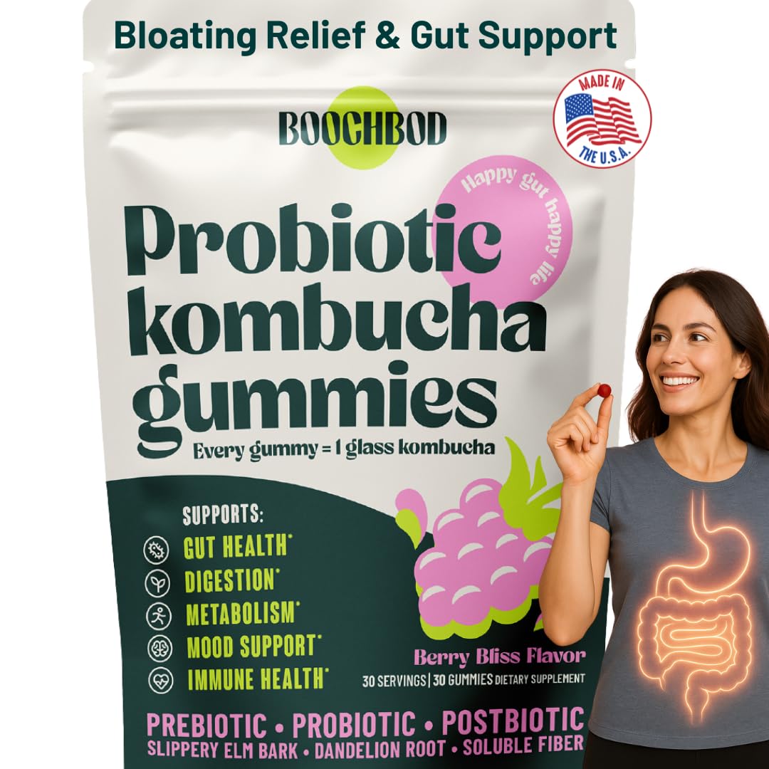 BoochBod frente del empaque mostrando diseño y beneficios claros