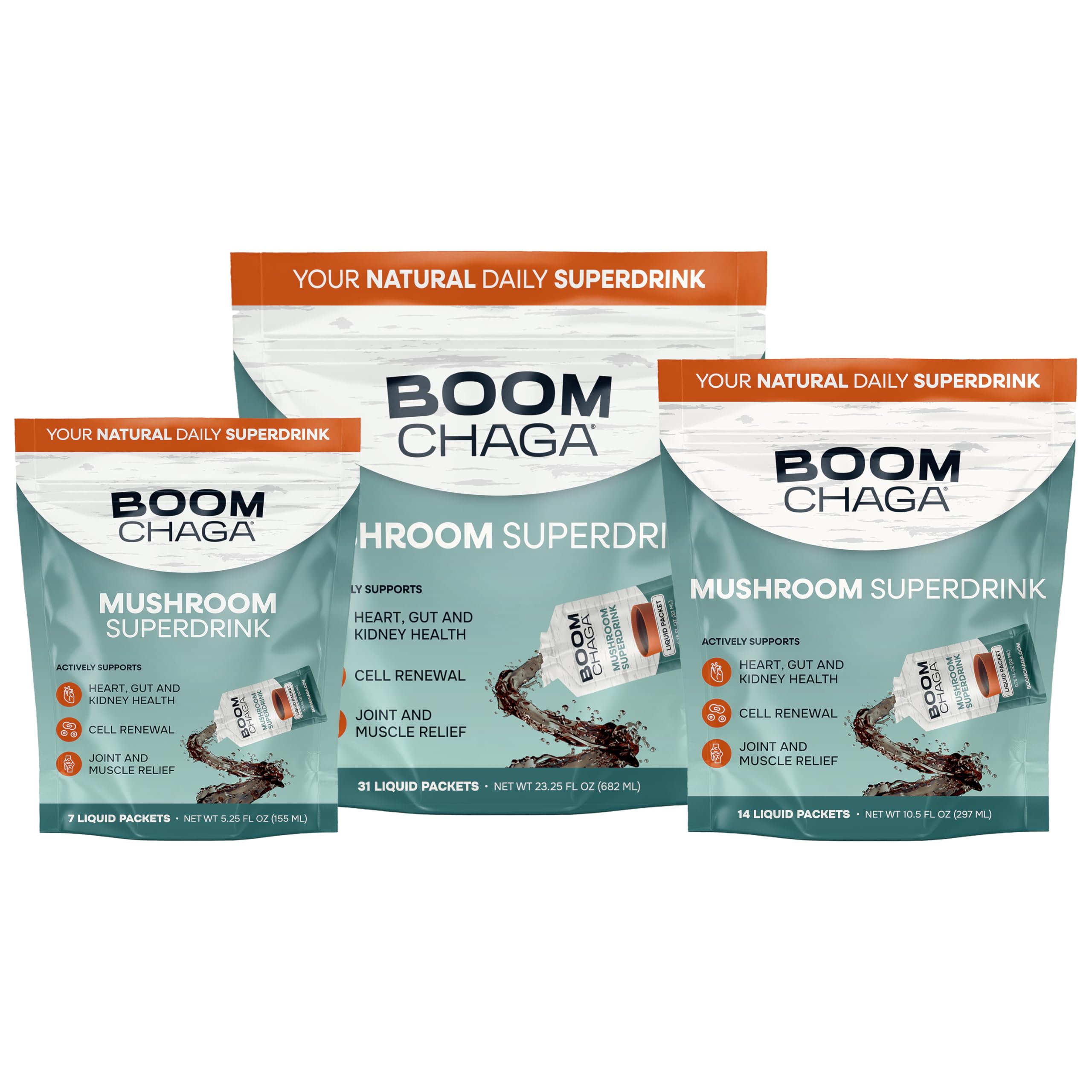 BOOM Chaga embalaje sostenible listo para transporte responsable