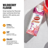 BOOST Breeze servido en vaso frío, sabor a baya silvestre apetecible