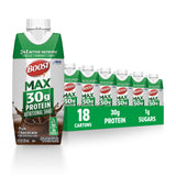 BOOST envase frontal de BOOST MAX chocolate mostrando diseño y conveniencia