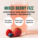 Boost Oxygen ingredientes visuales como vitaminas y remolacha, aporte nutritivo