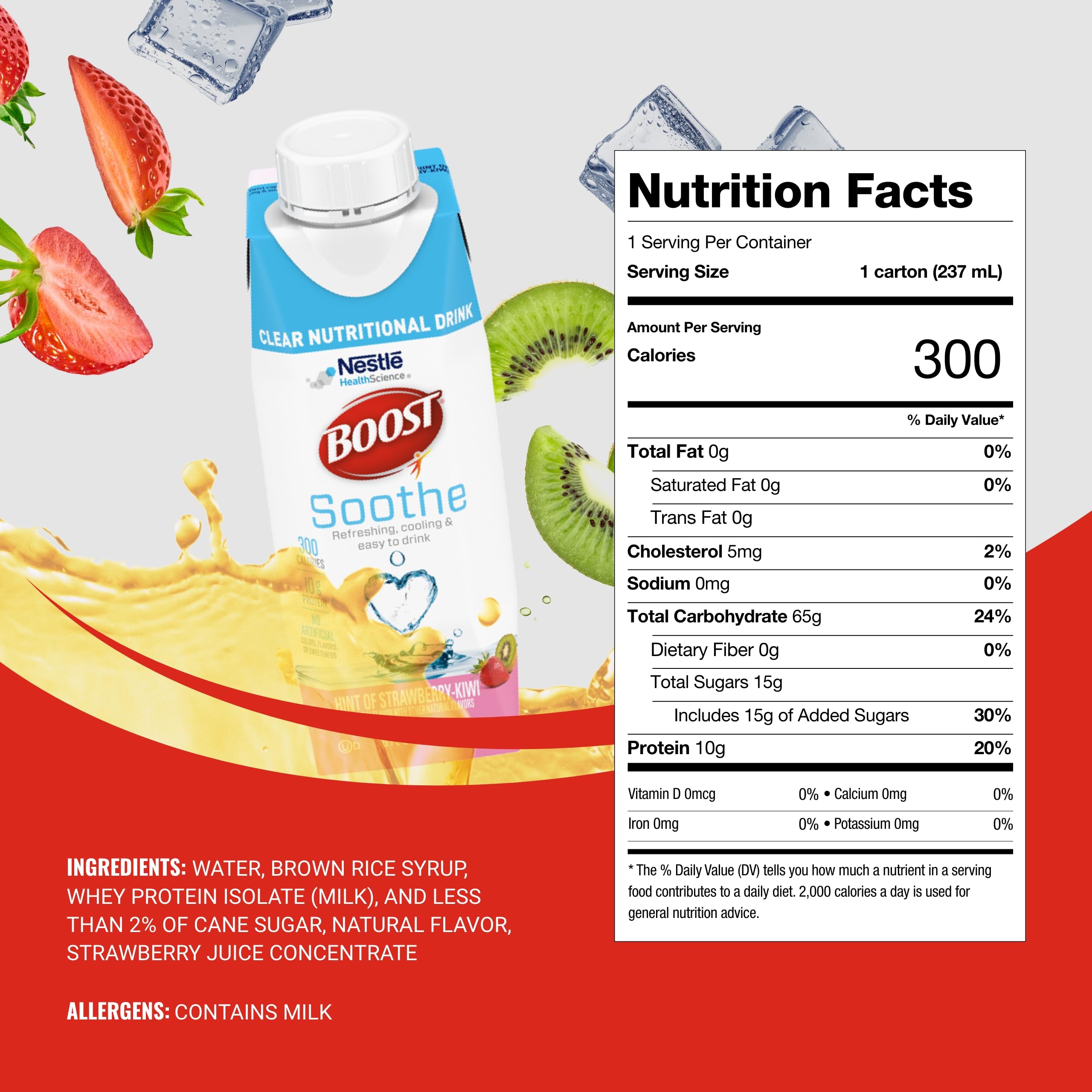 BOOST detalle de etiqueta con información nutricional legible y práctica