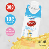 BOOST persona consumiendo bebida alivio oral y nutrición rápida