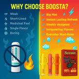 Boosta stick junto a toalla en gimnasio para energía posentreno