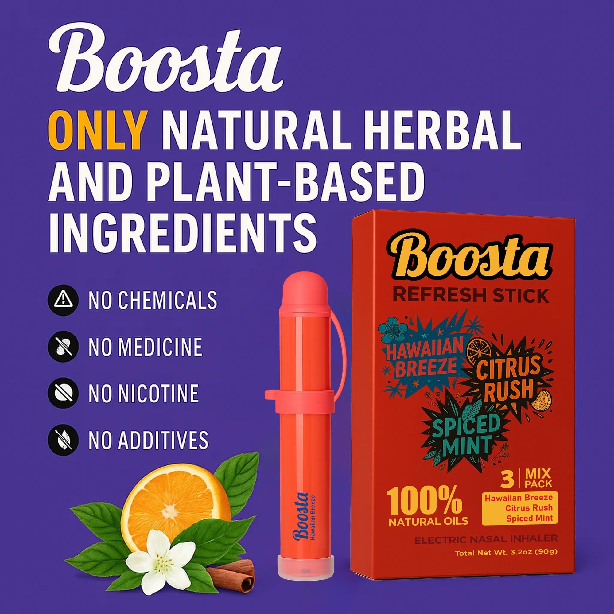 Boosta stick en mano durante inhalación, uso rápido y discreto