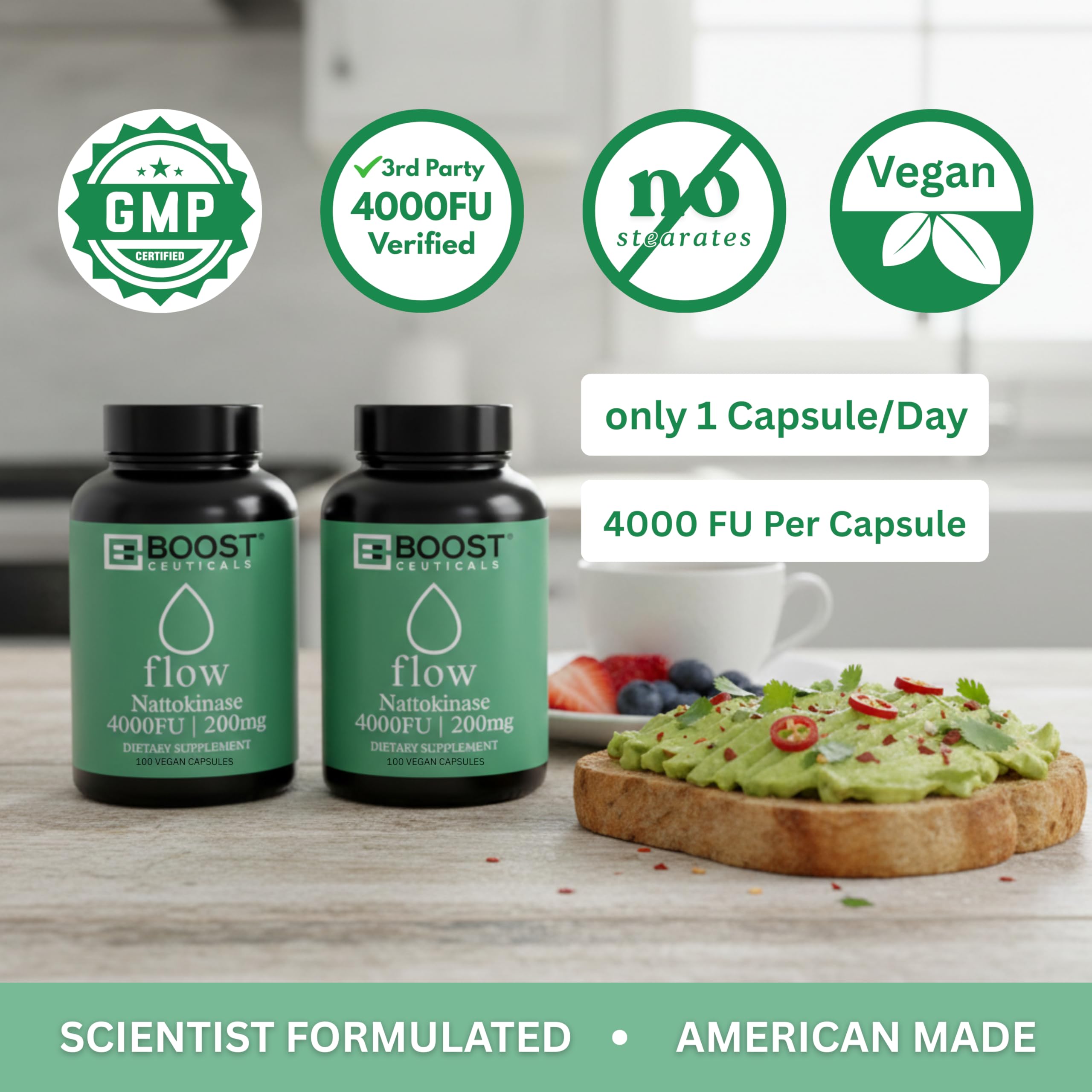 BoostCeuticals cápsula en mano demostrando dosis única diaria y conveniencia