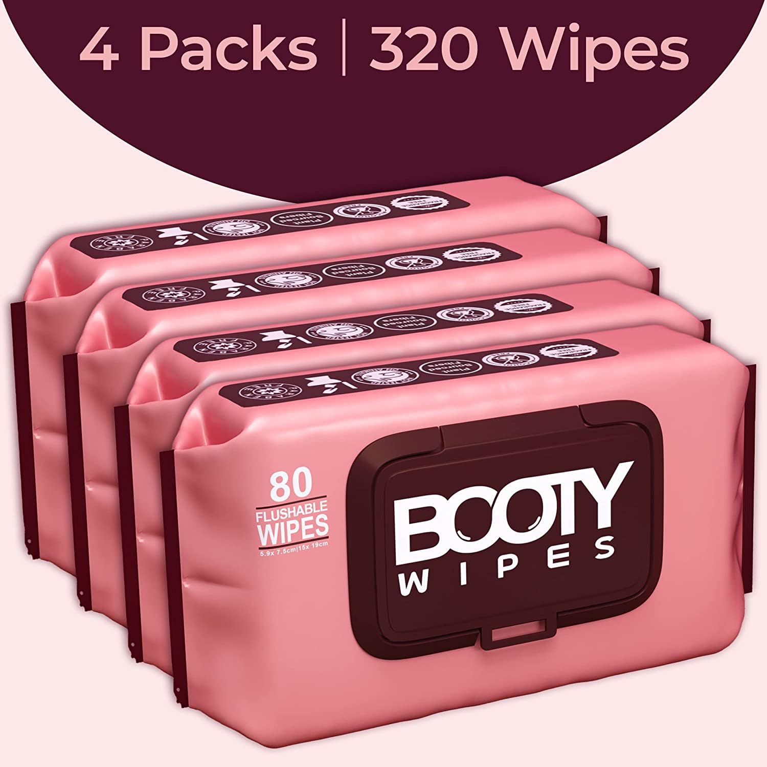 BOOTY WIPES textura de la toallita, suavidad y limpieza efectiva