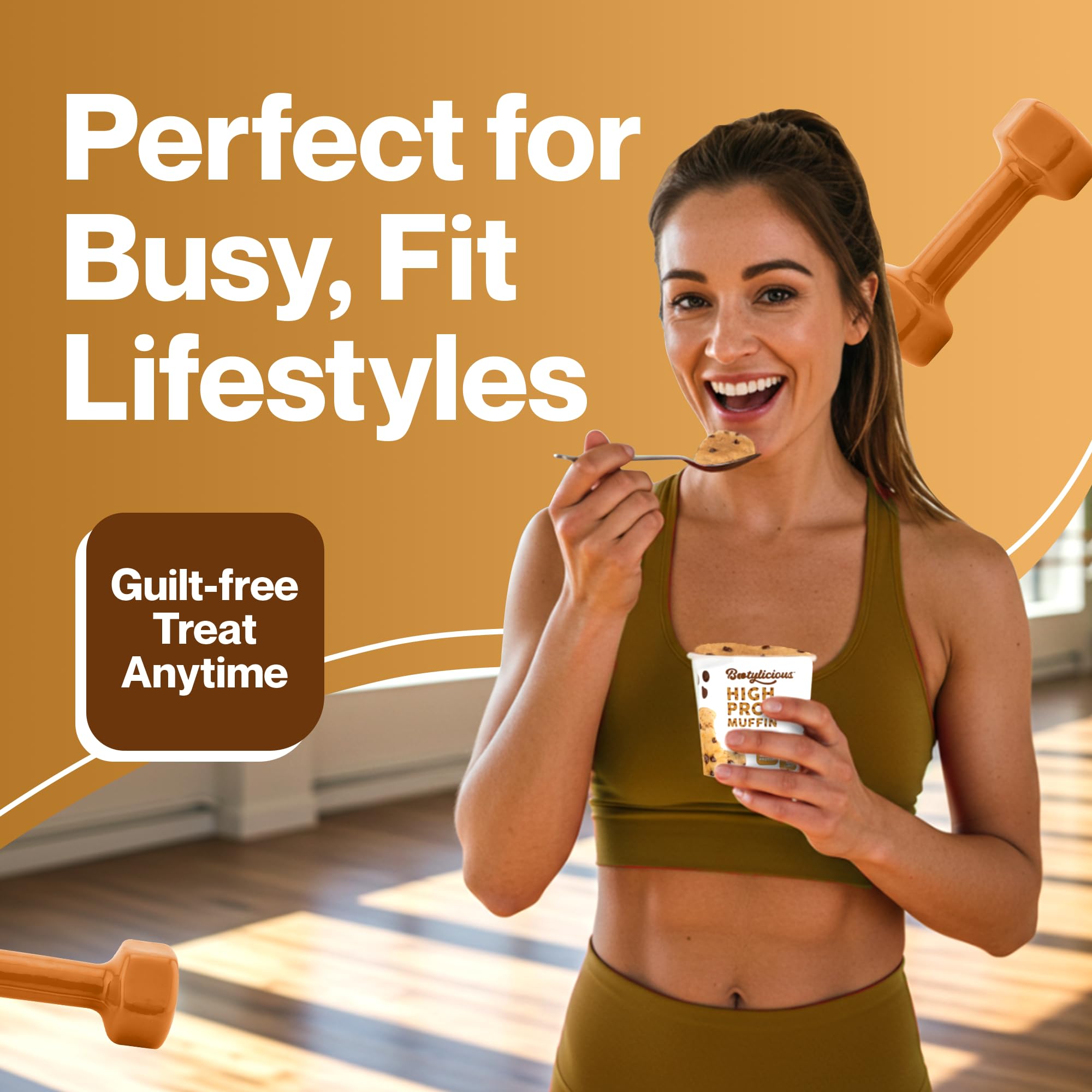 Bootylicious en desayuno activo con café, opción proteica conveniente
