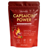 Boranel Aurivita Capsaicin Power envase frontal mostrando 240 cápsulas y beneficios