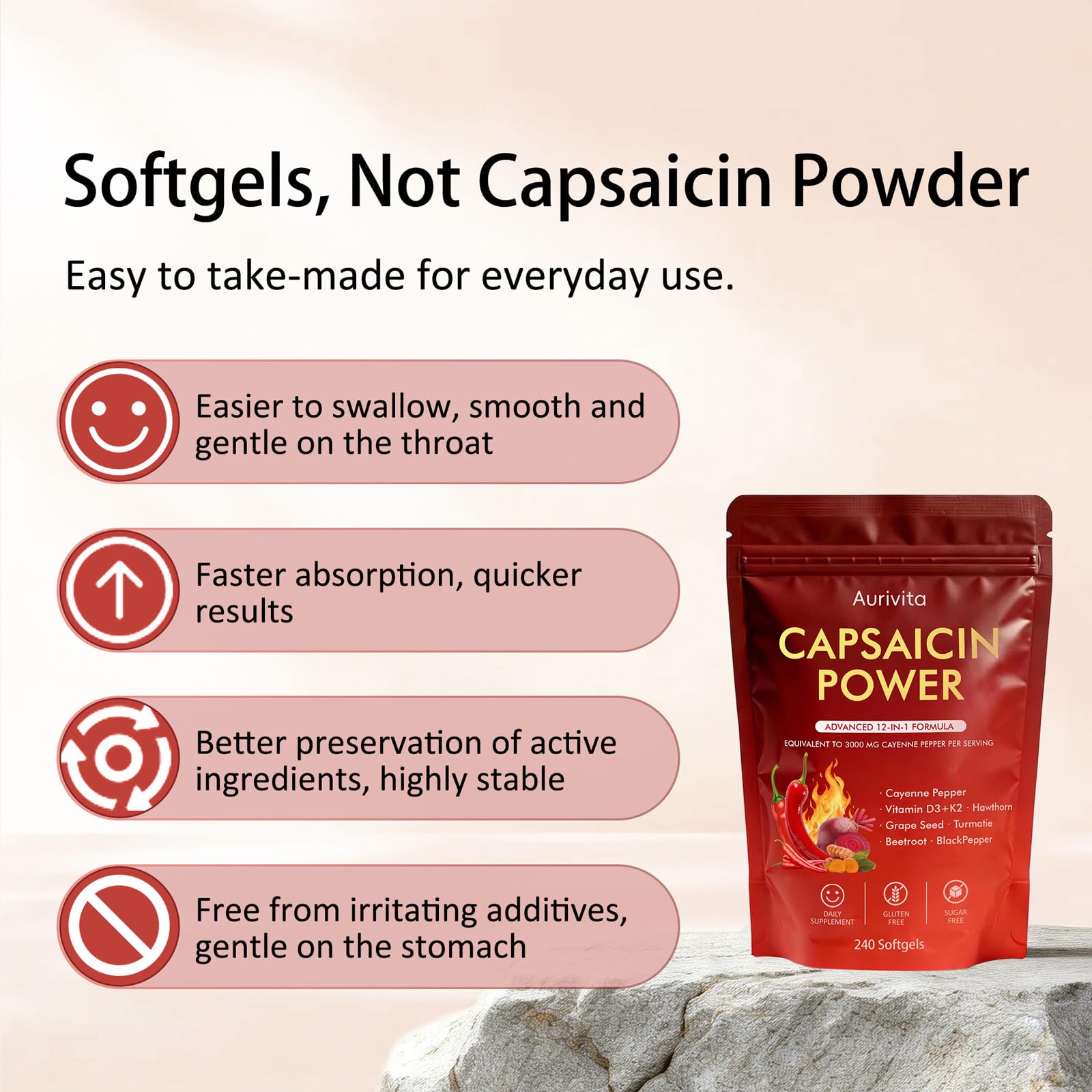Boranel etiqueta con lista de ingredientes D3 K2 capsaicina y recomendaciones