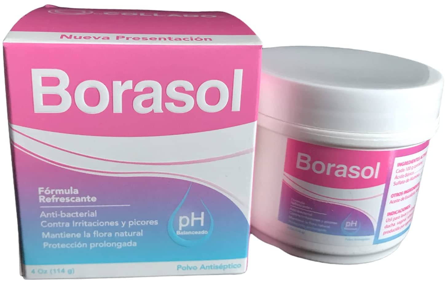 Borasol en uso aplicado suavemente en área externa, demuestra aplicación segura y confort