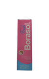 BORASOL primer plano de la etiqueta con lista de ingredientes y pH equilibrado