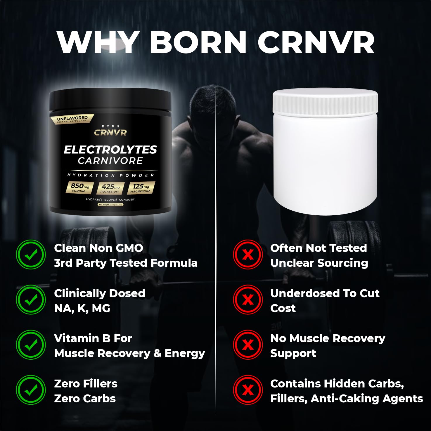 BORN CRNVR cucharada comparativa de tamaño que facilita dosificación