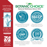 Botanic Choice etiqueta con ingredientes visibles para transparencia y confianza