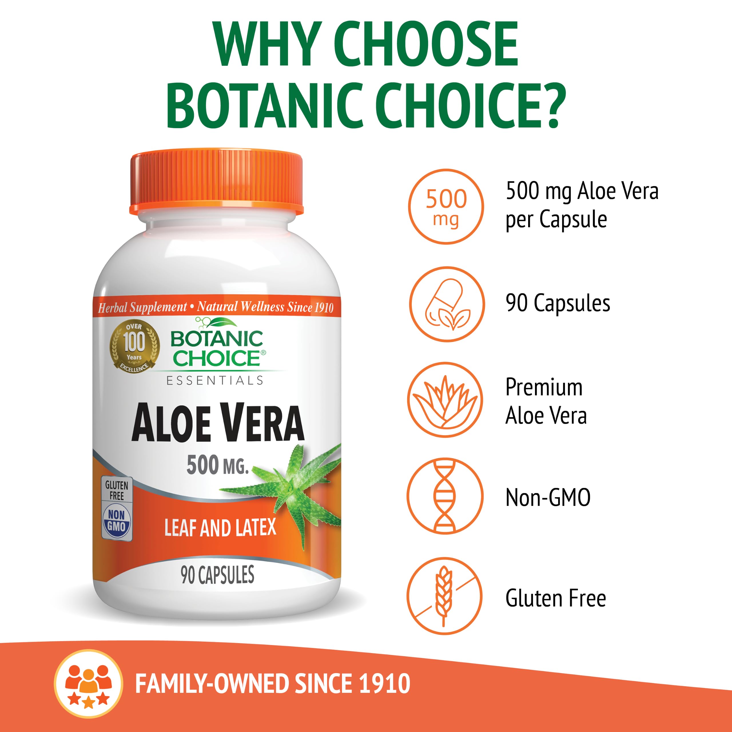 Botanic Choice hoja de aloe y polvo para ver origen natural