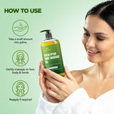 Botanic Hearth aplicación en manos para masaje con deslizamiento suave