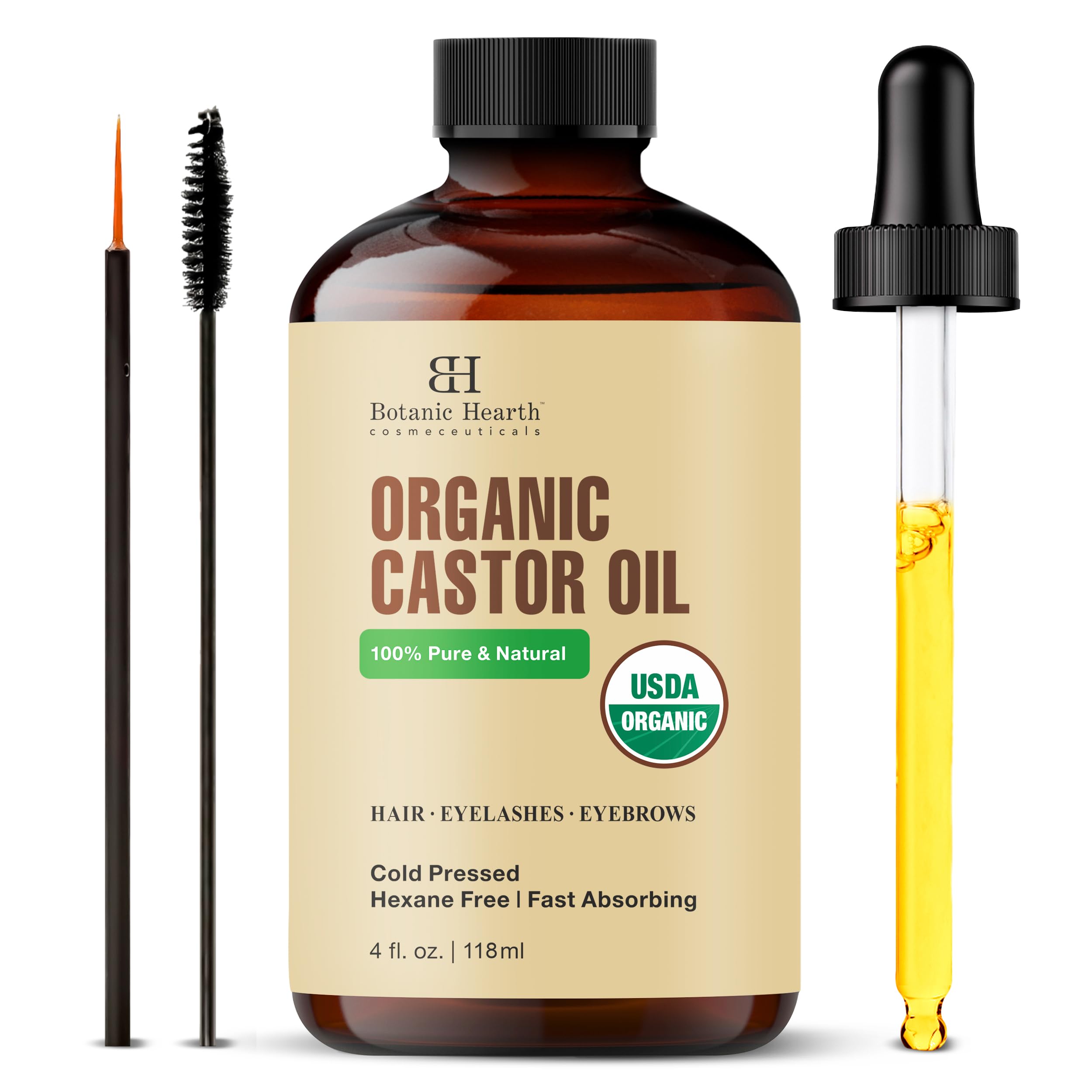 Botanic Hearth frasco frontal mostrando etiqueta y volumen