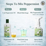 Botanical Tradesman etiqueta legible con origen Mentha arvensis y beneficios